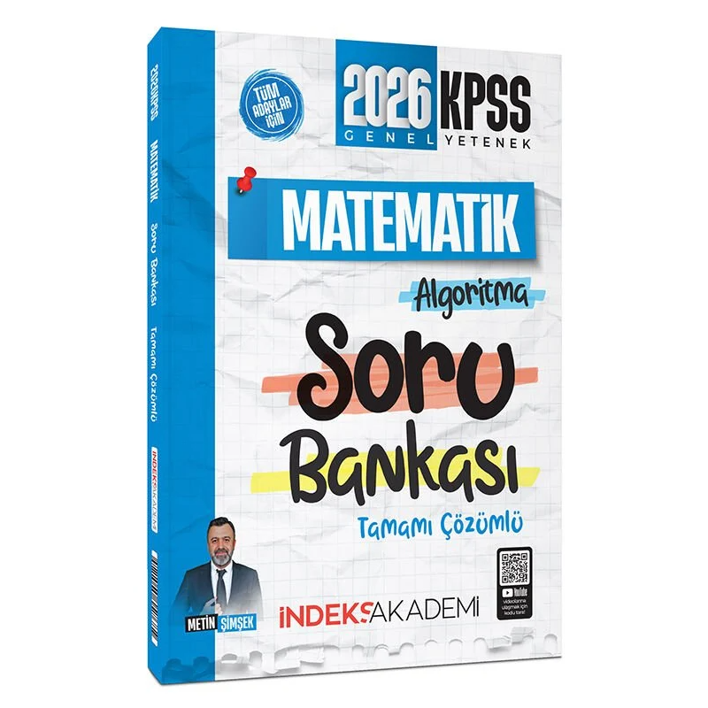 2026 KPSS Matematik Algoritma Soru Bankası Çözümlü Metin Şimşek İndeks Akademi Yayıncılık