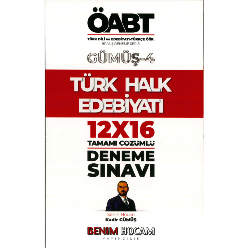 TÜRK HALK EDEBİYATI GÜMÜŞ-4 12x16 TAMAMI ÇÖZÜMLÜ DENEME
