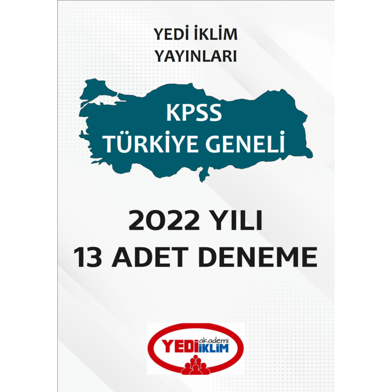 YEDİİKLİM 13 ADET DENEME