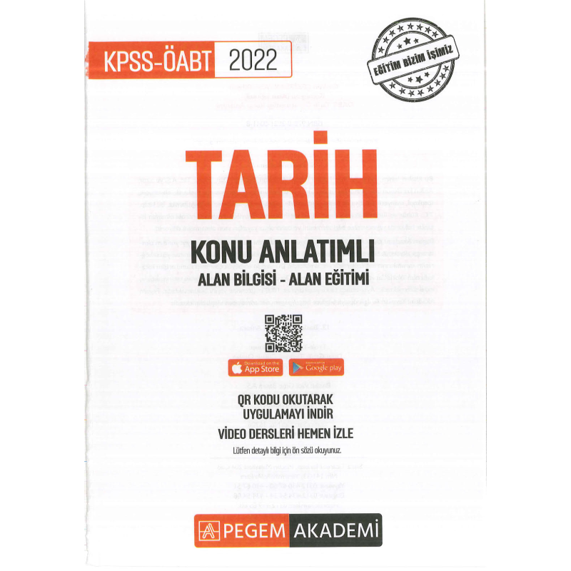 TARİH KONU ANLATIMI ALAN BİLGİSİ - ALAN EĞİTİMİ