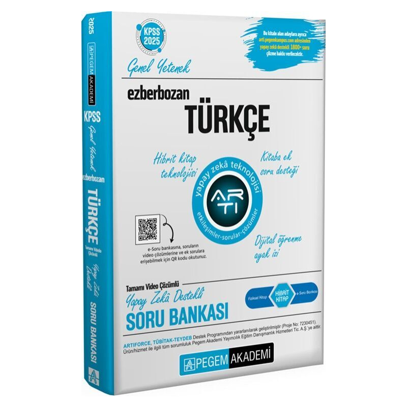 2025 Ezberbozan KPSS Genel Yetenek Genel Kültür Türkçe Soru Bankası Pegem Yayınları