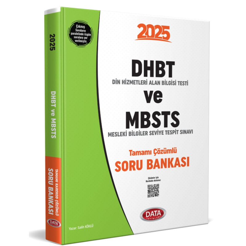 2025 DHBT ve MBSTS Tamamı Çözümlü Soru Bankası Data Yayınları