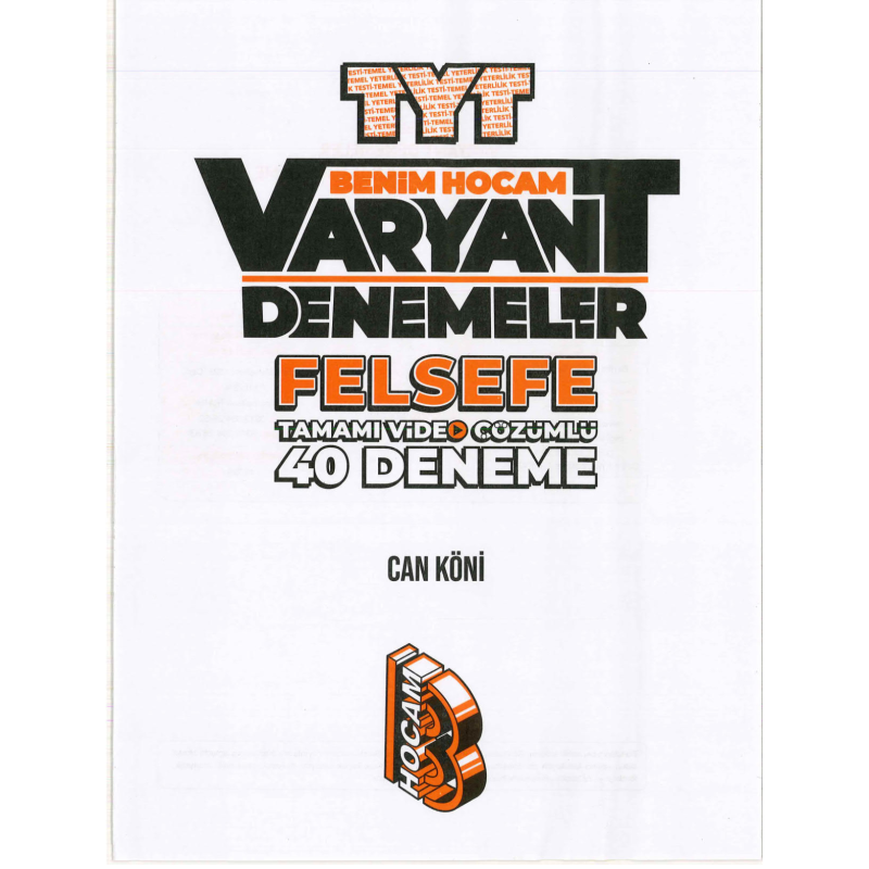 TYT FELSEFE VARYANT 40 DENEME