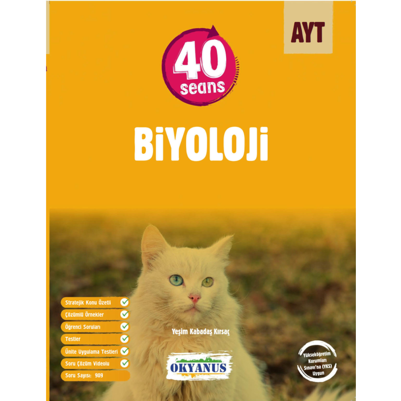 AYT Biyoloji 40 Seans Soru Bankası Okyanus Yayınları