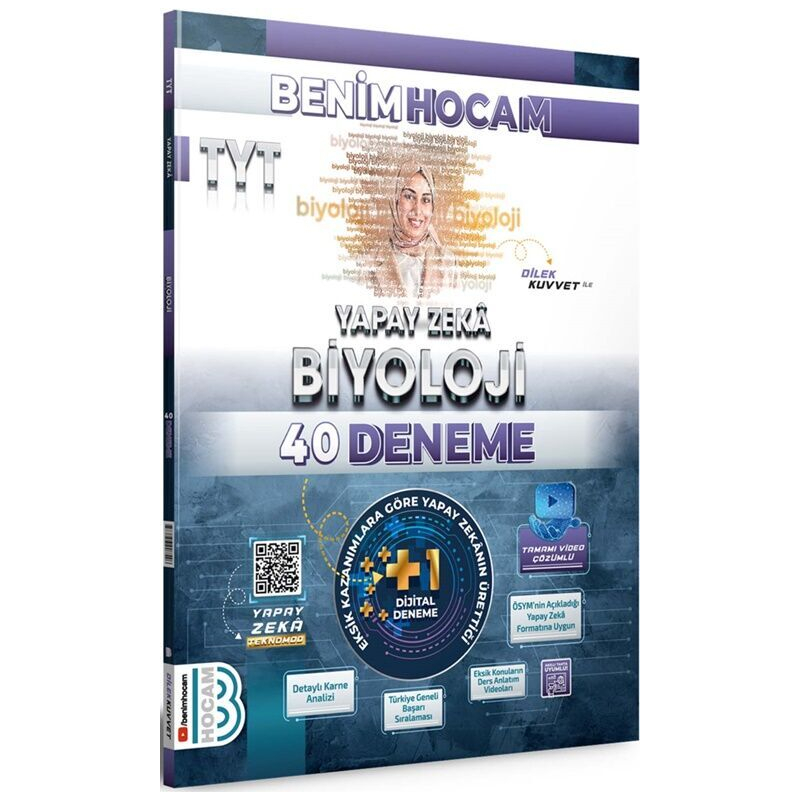 2025 TYT Yapay Zeka Biyoloji 40 Deneme Benim Hocam Yayınları