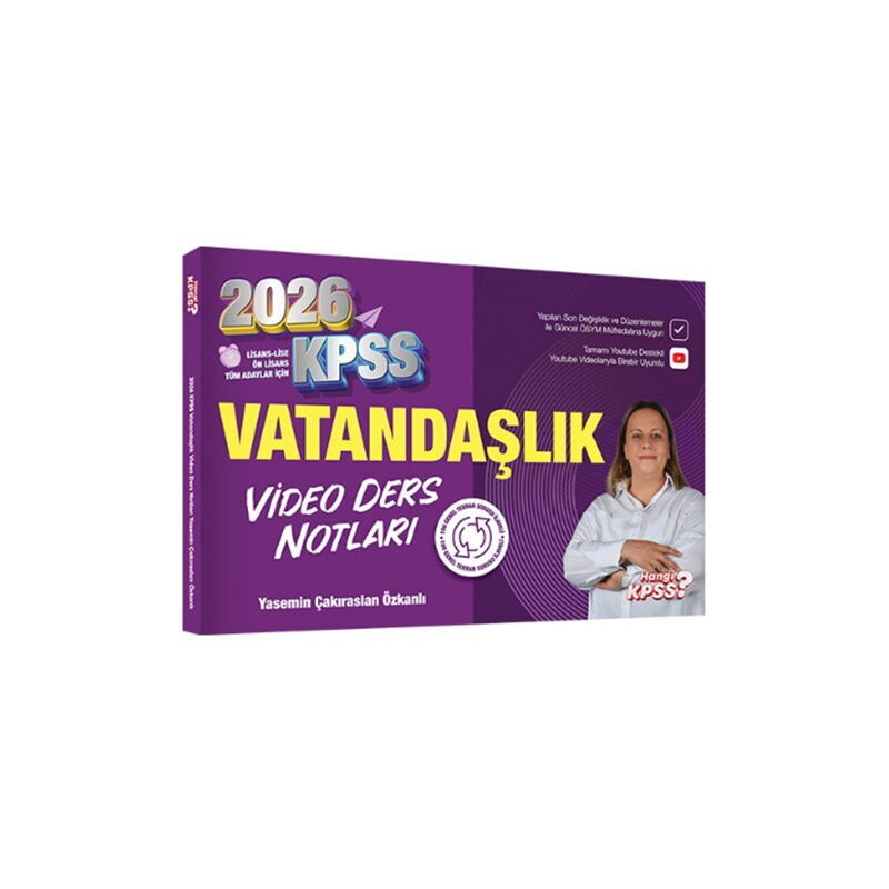 2026 KPSS Vatandaşlık Video Ders Notları Tüm Adaylar İçin Yasemin Özkanlı Hangi KPSS