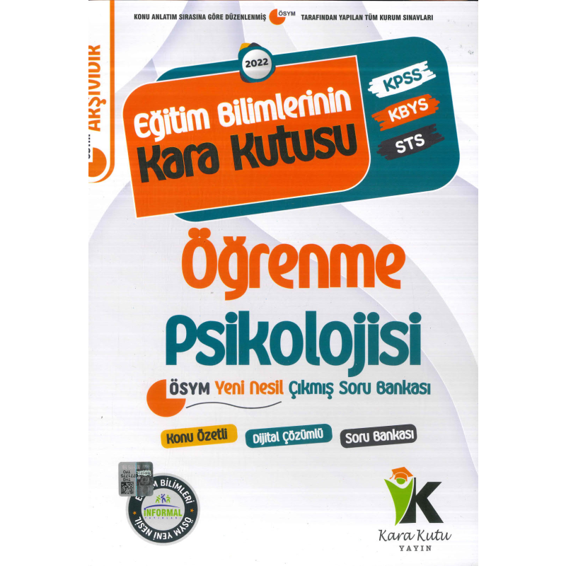 ÖĞRENME PSİKOLOJİSİ KONU ÖZETLİ DİJİTAL ÇÖZ. SORU BANKASI
