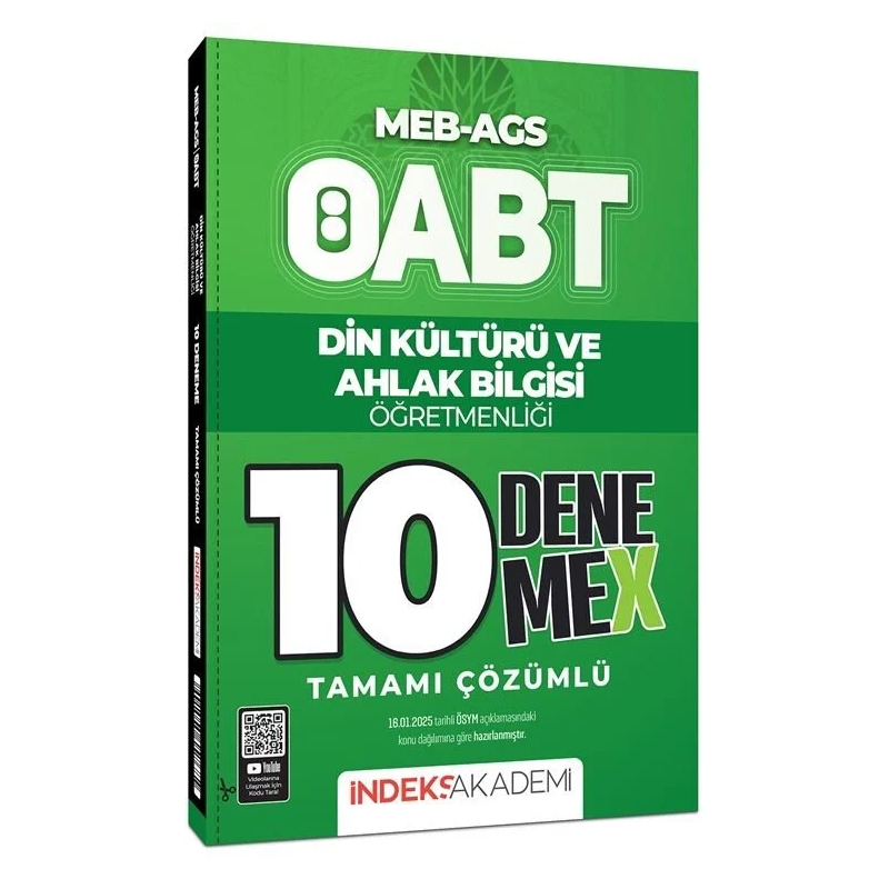 2025 ÖABT MEB-AGS Din Kültürü ve Ahlak Bilgisi 10 DenemeX Çözümlü İndeks Akademi