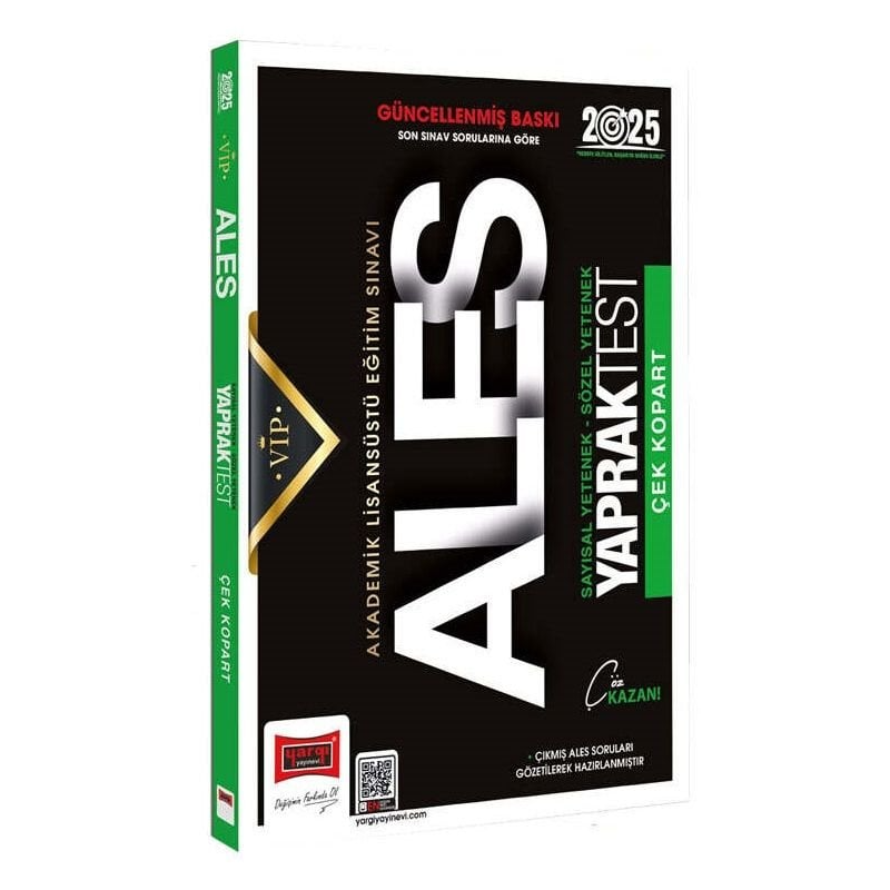2025 ALES Vip Sayısal-Sözel Yetenek Çek Kopart Yaprak Test Yargı Yayınları