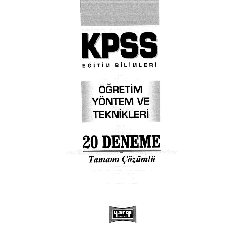 ÖYT SINIF PROGRAM 20Lİ DENEME