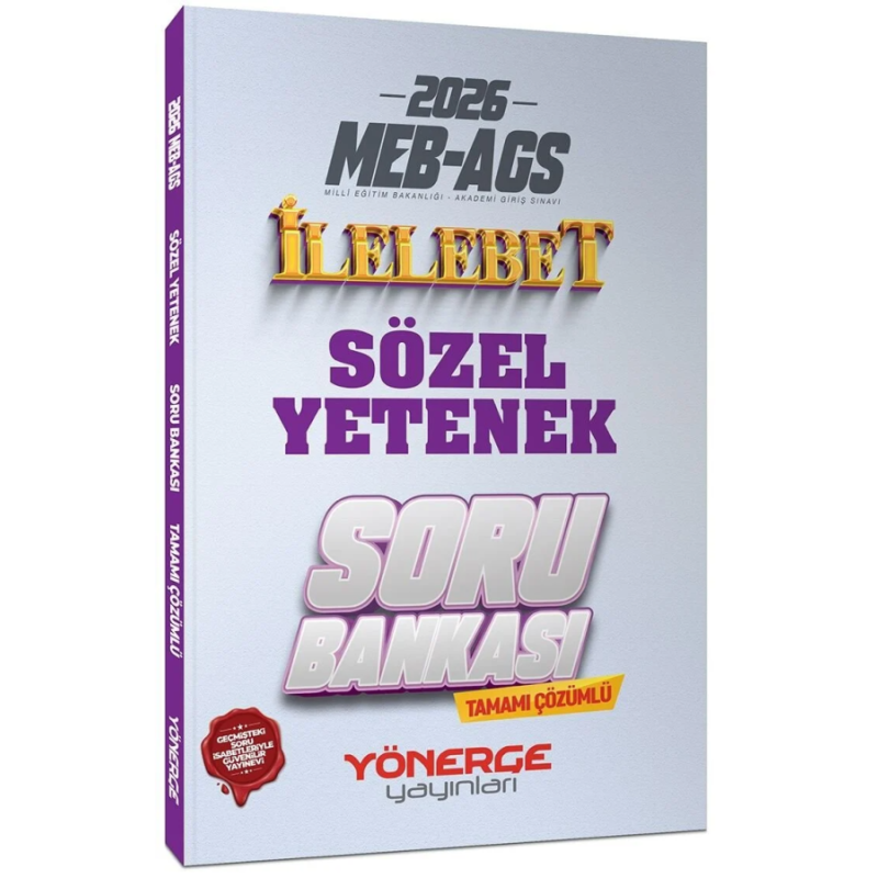 2026 MEB-AGS Sözel Yetenek İlelebet Soru Bankası Çözümlü Yönerge Yayınları