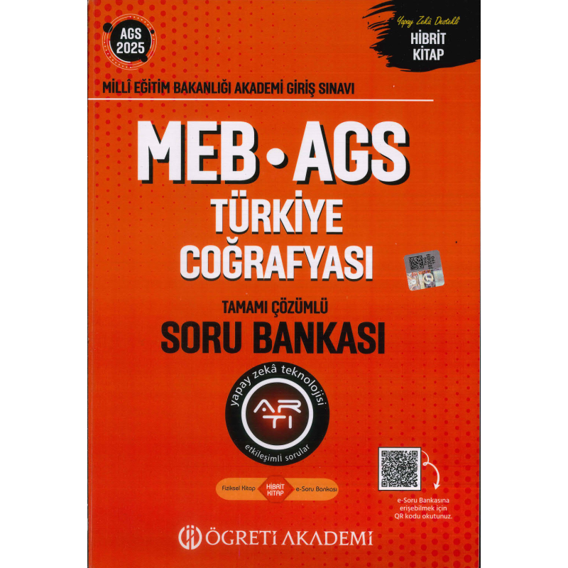 2025 MEB-AGS Türkiye Coğrafyası Soru Bankası Çözümlü Öğreti Akademi