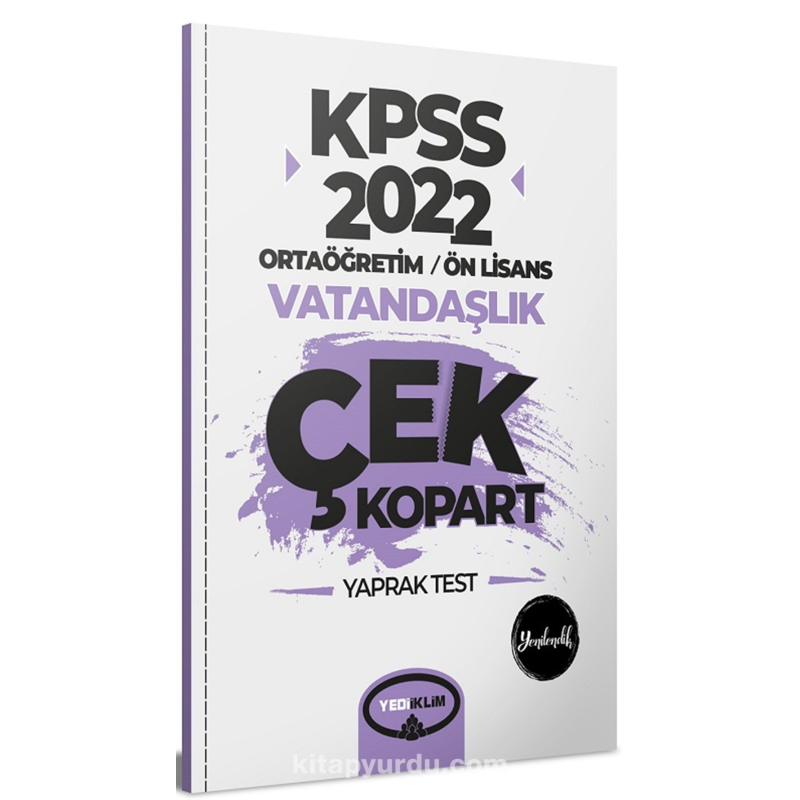 KPSS Ortaöğretim Ön Lisans Genel Yetenek Genel Kültür Vatandaşlık Çek Kopart Yaprak Test
