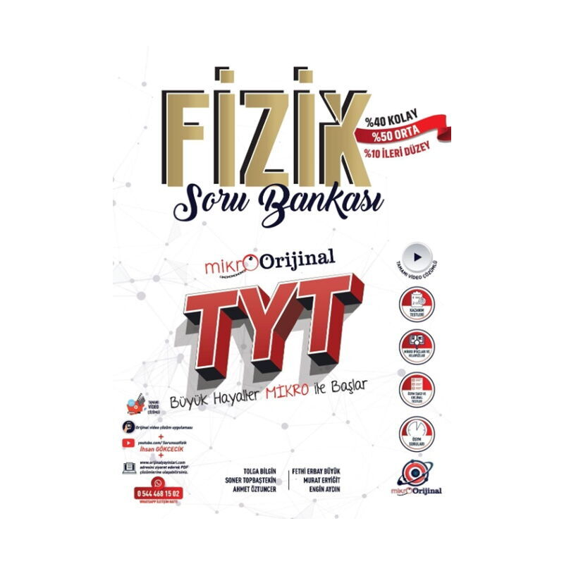 TYT Fizik Soru Bankası Orijinal Mikro