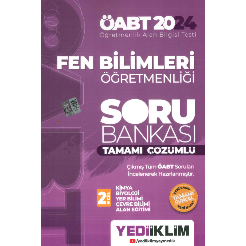 FEN BİLİMLERİ ÖĞRETMENLİĞİ SORU BANKASI TAMAMI ÇÖZÜMLÜ