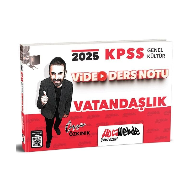 2025 KPSS Genel Kültür Vatandaşlık Video Ders Notu HocaWebde Yayınları