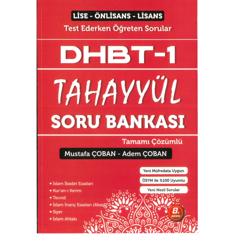 TAHAYYÜL SORU BANKASI TAMAMI ÇÖZÜMLÜ DHBT-1