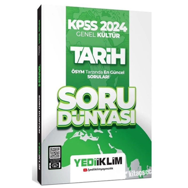 2024 KPSS Tarih Soru Dünyası Soru Bankası Yediiklim Yayınları