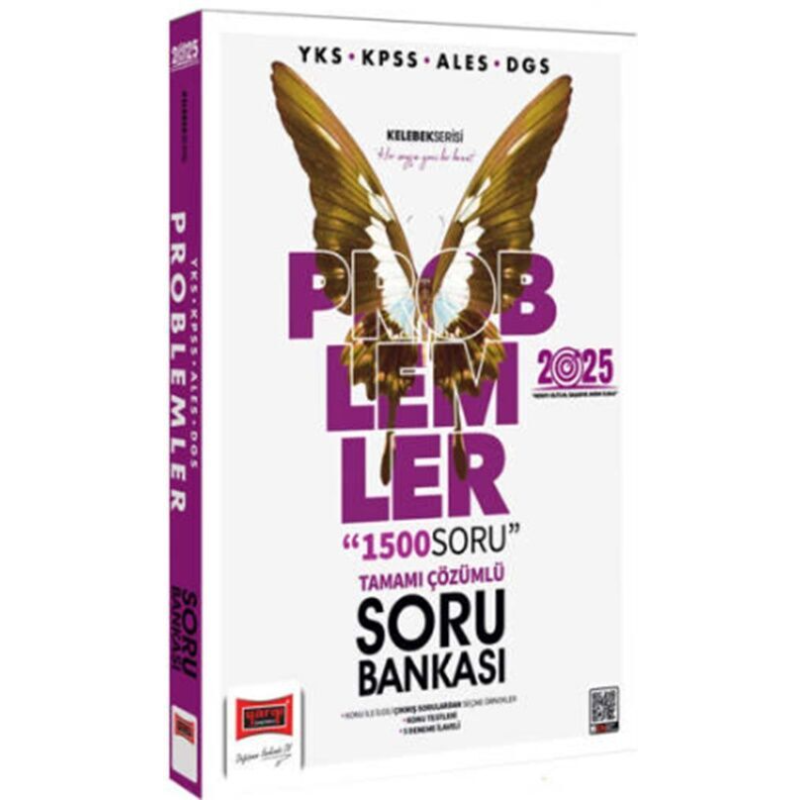 2025 YKS KPSS ALES DGS Kelebek Serisi Tamamı Çözümlü Problemler Soru Bankası Yediiklim Yayınları