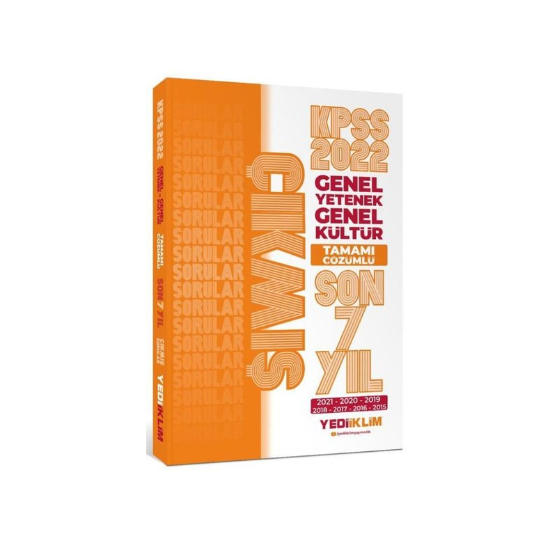 2022 KPSS GY-GK Tamamı Çözümlü Son 7 Yıl Çıkmış Sorular(2015-2021)