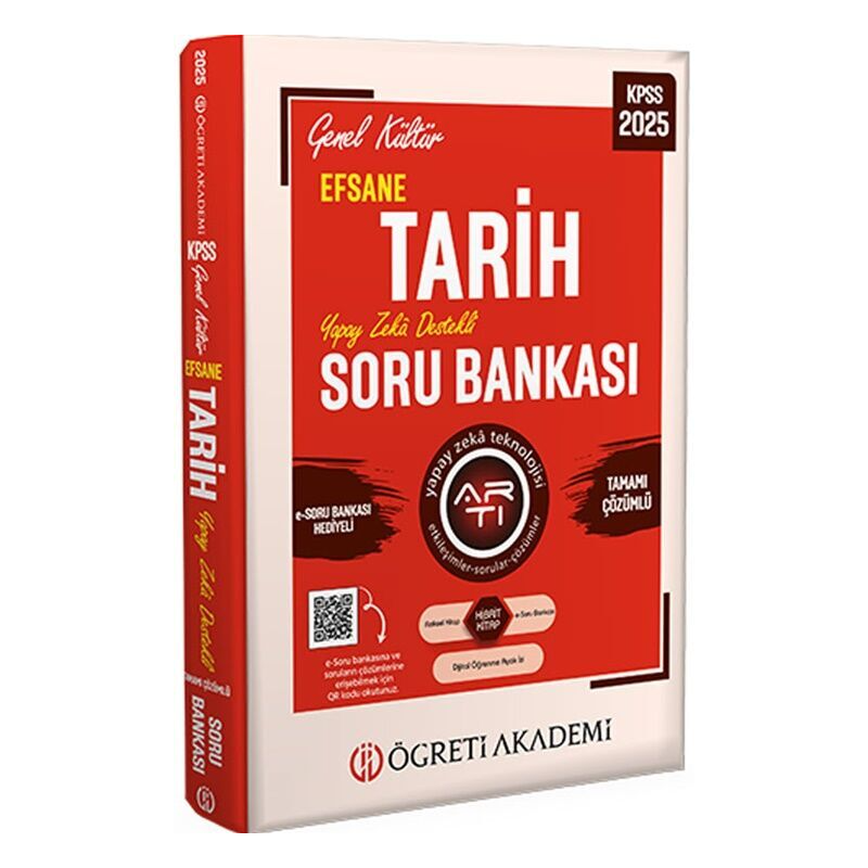 2025 KPSS Genel Kültür Efsane Tarih Tamamı Çözümlü Soru Bankası Öğreti Akademi Yayınları