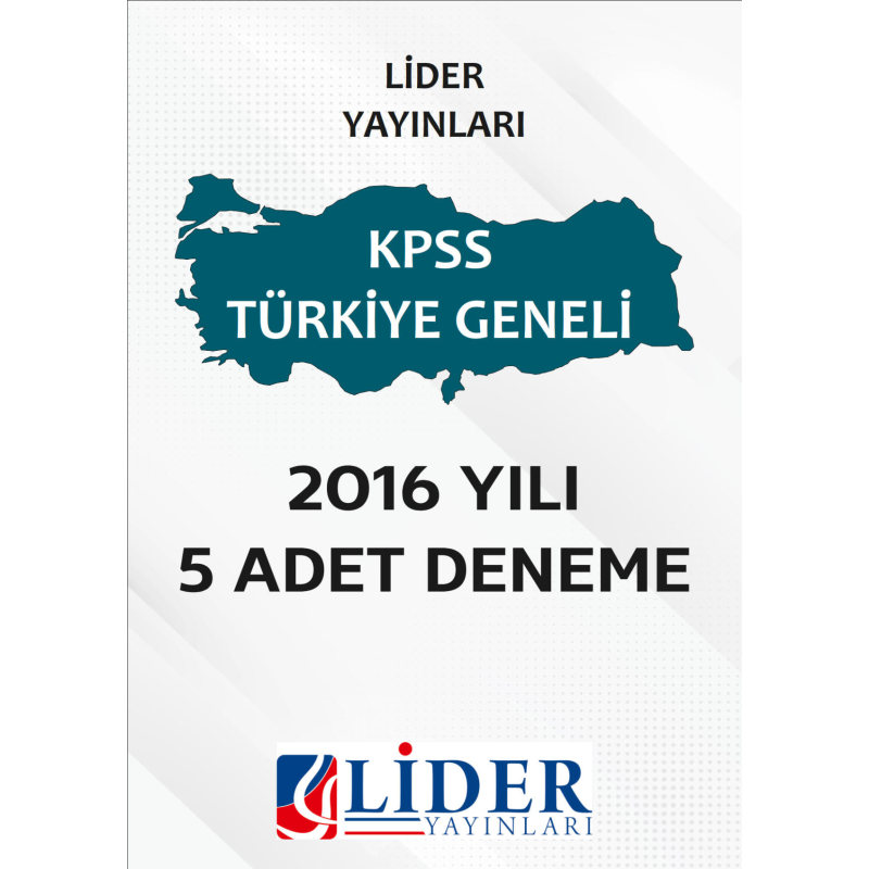 LİDER YAYINLARI 5 ADET DENEME