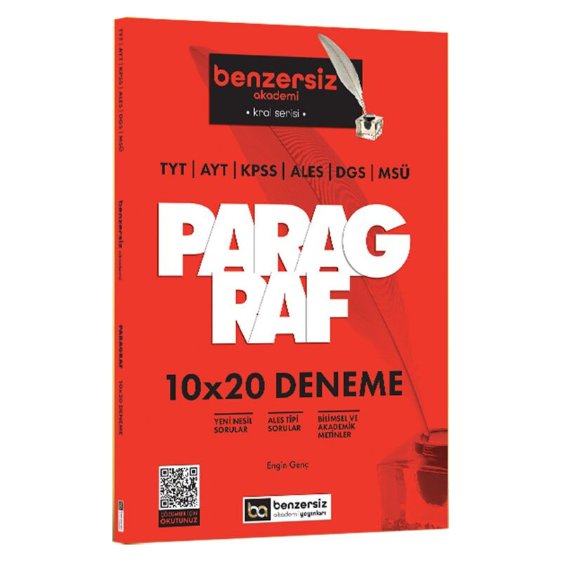Kral Serisi Benzersiz Paragraf 10x20 Deneme Benzersiz Akademi Yayınları