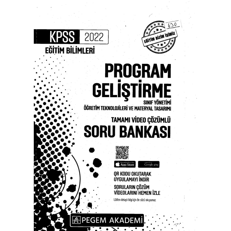2022 KPSS Eğitim Bilimleri PROGRAM GELİŞTİRME SORU BANKASI
