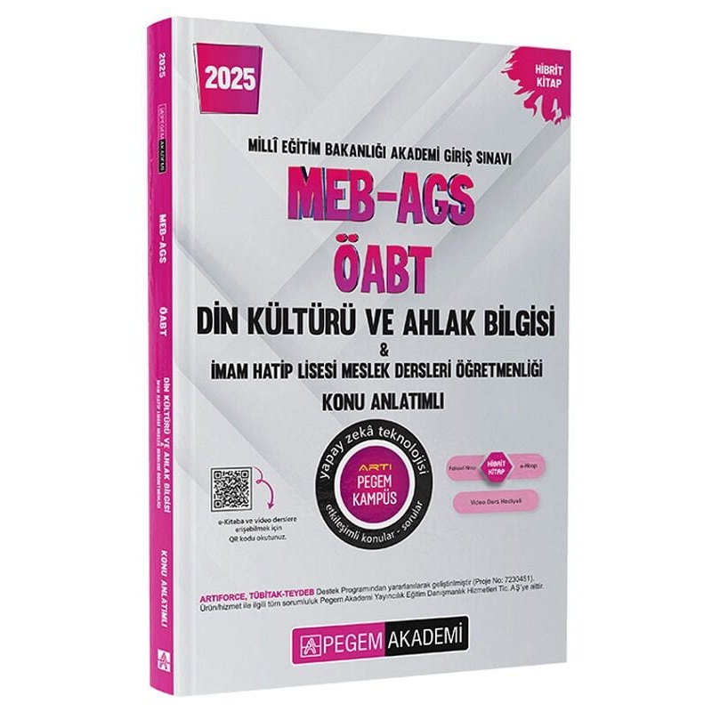 2025 MEB-AGS-ÖABT Din Kültürü ve Ahlak Bilgisi-İmam Hatip Lisesi Mes.Lisesi Öğretmenliği Konu Anlatımlı Pegem Akademi Yayıncılık