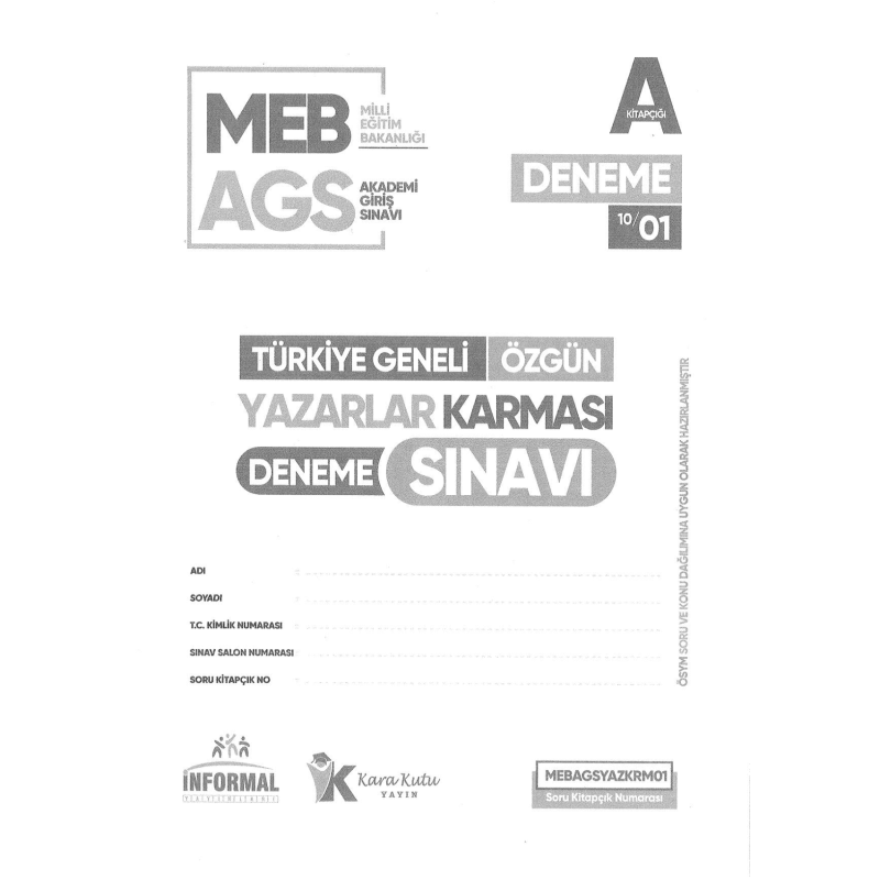 2025 MEB AGS TÜRKİYE GENELİ DENEME SINAVLARI KARAKUTU 1-2-3-4-6-7-8 DENEMELER (TAMAMI ÇÖZÜMLÜ)