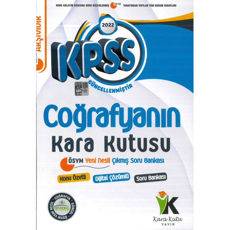 COĞRAFYANIN KARA KUTUSU KONU ÖZETLİ DİJİTAL ÇÖZÜMLÜ SORU BANKASI