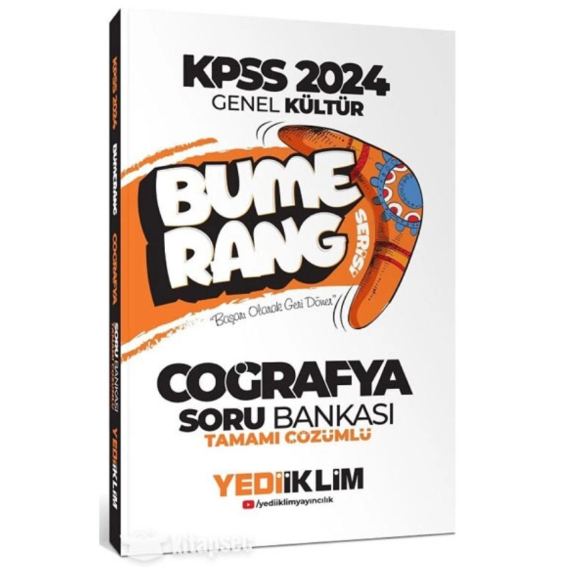 2024 KPSS Coğrafya Bumerang Soru Bankası Çözümlü Yediiklim Yayınları