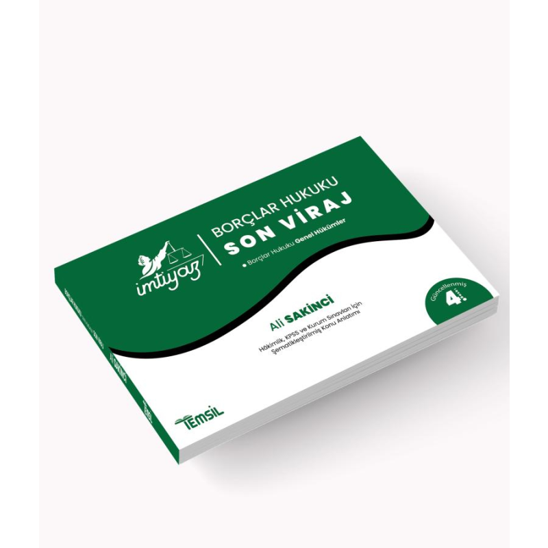 İmtiyaz Borçlar Hukuku 'Son Viraj' Genel Hükümler Ali Sakinci Ağustos 2024