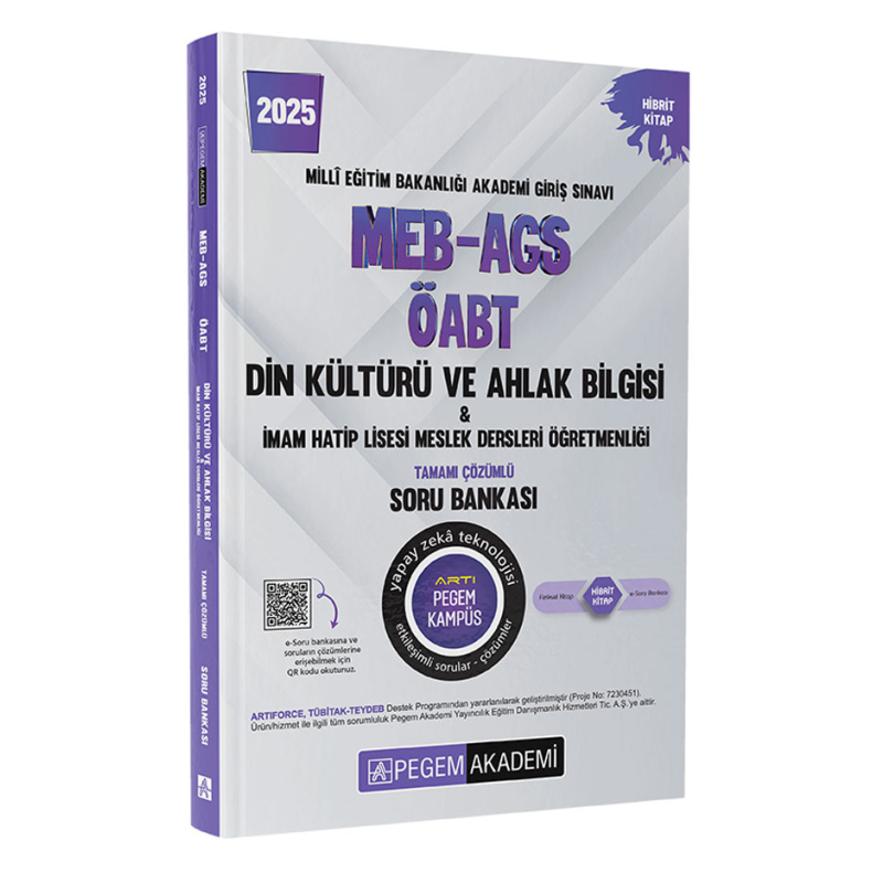 2025 MEB-AGS-ÖABT Din Kültürü ve Ahlak Bilgisi-İmam Hatip Lisesi Mes. Lisesi Tam. Çöz. Soru Bankası Pegem Yayınları