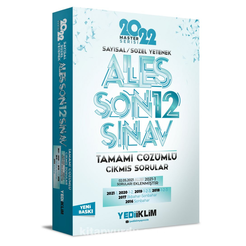 ALES SON 12 SINAV TAMAMI ÇÖZÜMLÜ ÇIKMIŞ SORULAR SAYISAL SÖZEL YETENEK 2016-2021