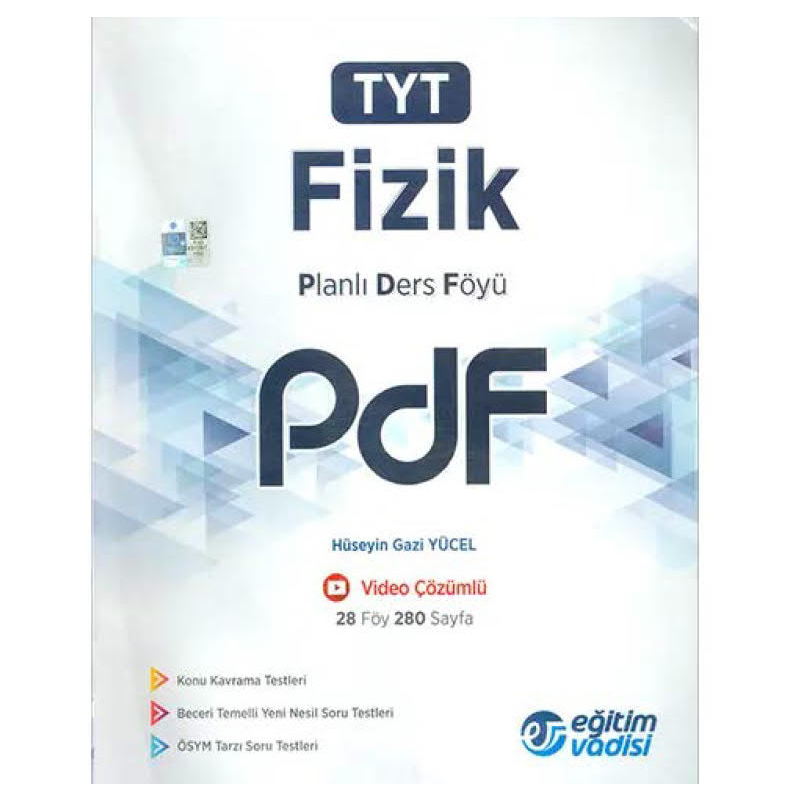 TYT Fizik Planlı Ders Föyü PDF Eğitim Vadisi Yayınları