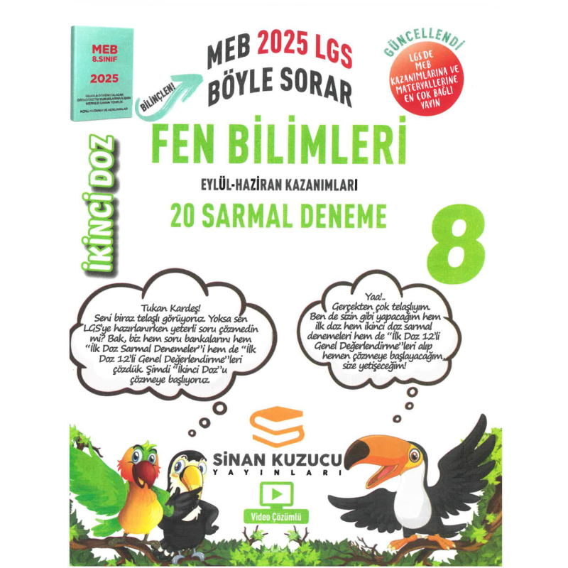 Sinan Kuzucu Yayınları 8. Sınıf İkinci Doz Fen Bilimleri 20 Sarmal Branş Deneme