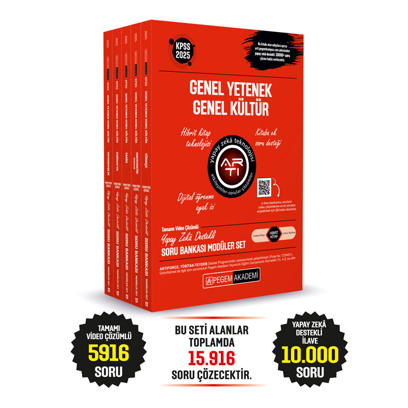 2025 KPSS Genel Yetenek Genel Kültür Tamamı Çözümlü Soru Bankası MATEMATİK