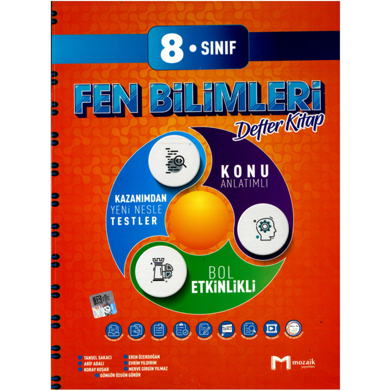 8. Sınıf Fen Bilimleri İntro Defter Kitap Mozaik Yayınları