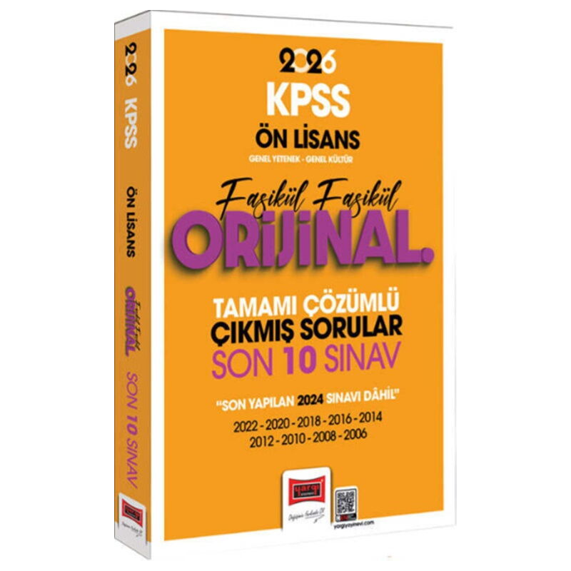 2026 KPSS Ön Lisans GK GY Fasikül Fasikül Orijinal Tamamı Çözümlü Çıkmış Son 10 Sınav Yargı Yayınları