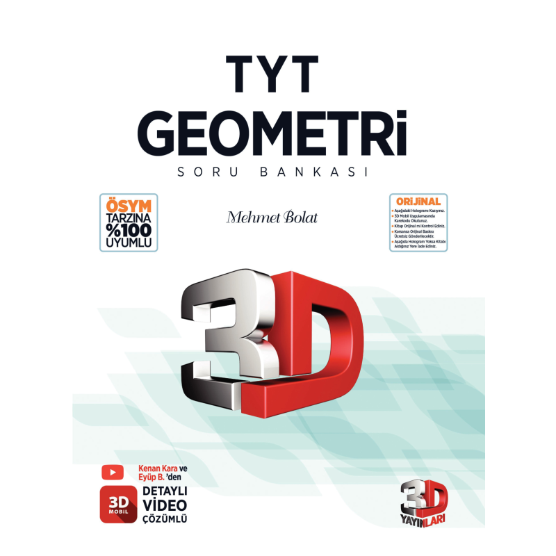 TYT 3D Geometri Tamamı Video Çözümlü Soru Bankası
