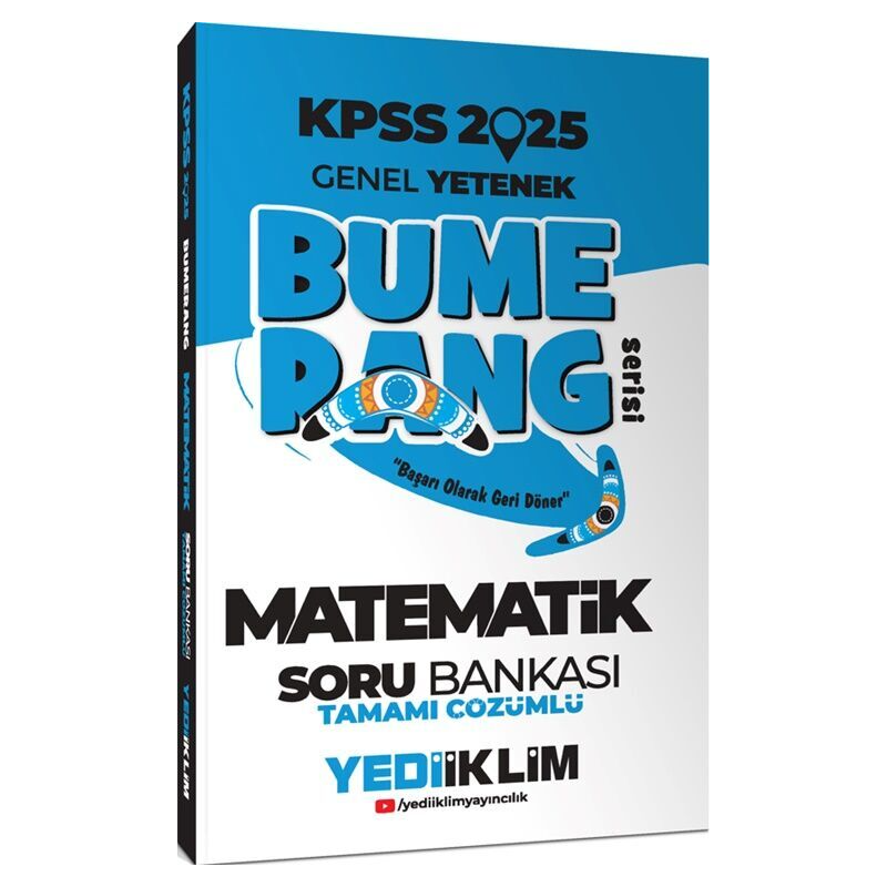 2025 KPSS Genel Yetenek Bumerang Matematik Tamamı Çözümlü Soru Bankası Yediiklim Yayınları