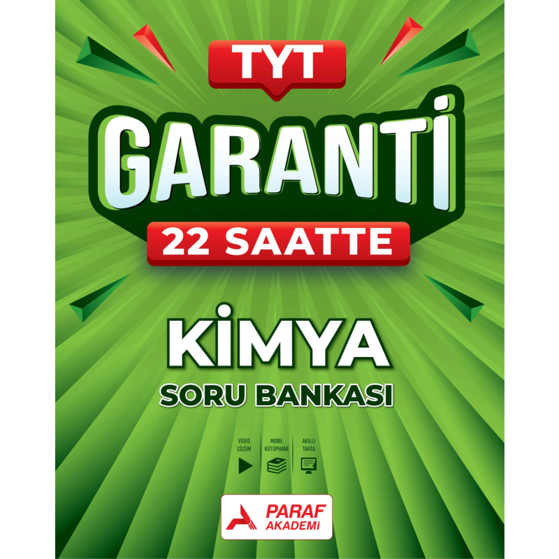 TYT Kimya Garanti 22 Saatte Soru Bankası Paraf Akademi