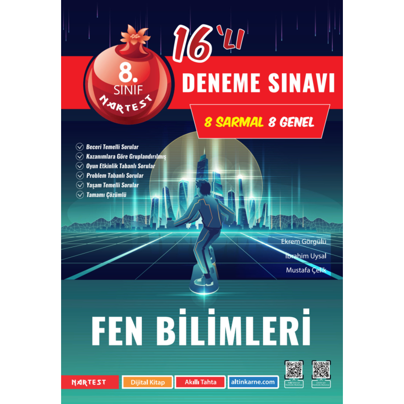 8. Sınıf Mod Fen Bilimleri 16 Deneme Sınavı Nartest Yayınları