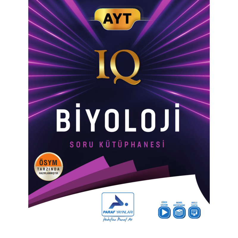 AYT Biyoloji IQ Soru Kütüphanesi Paraf Yayınları