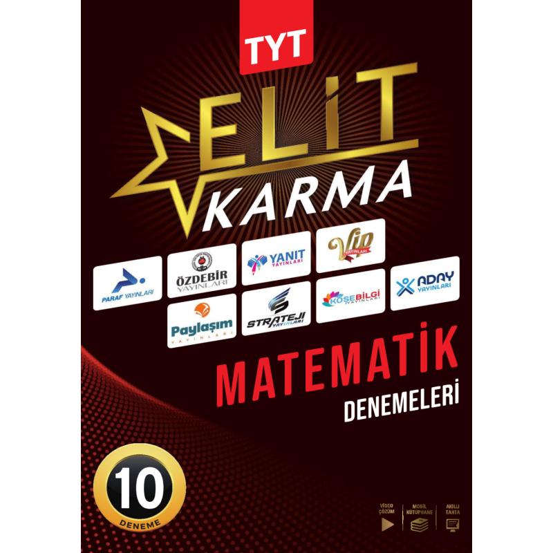 TYT Matematik Elit Karma 10 Deneme Video Çözümlü Paraf Yayınları