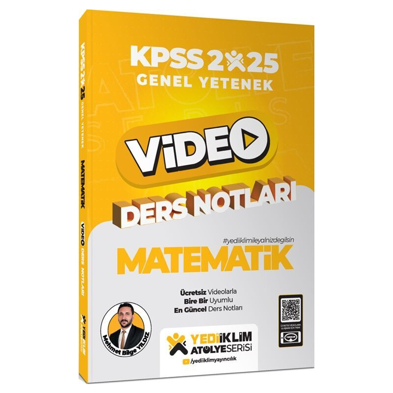 2025 KPSS Matematik Genel Yetenek Atölye Serisi Video Ders Notları Yediiklim Yayınları