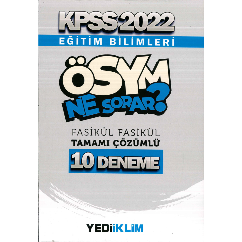 ÖSYM NE SORAR EĞİTİM BİLİMLERİ 10LU DENEME TAMAMI ÇÖZÜMLÜ