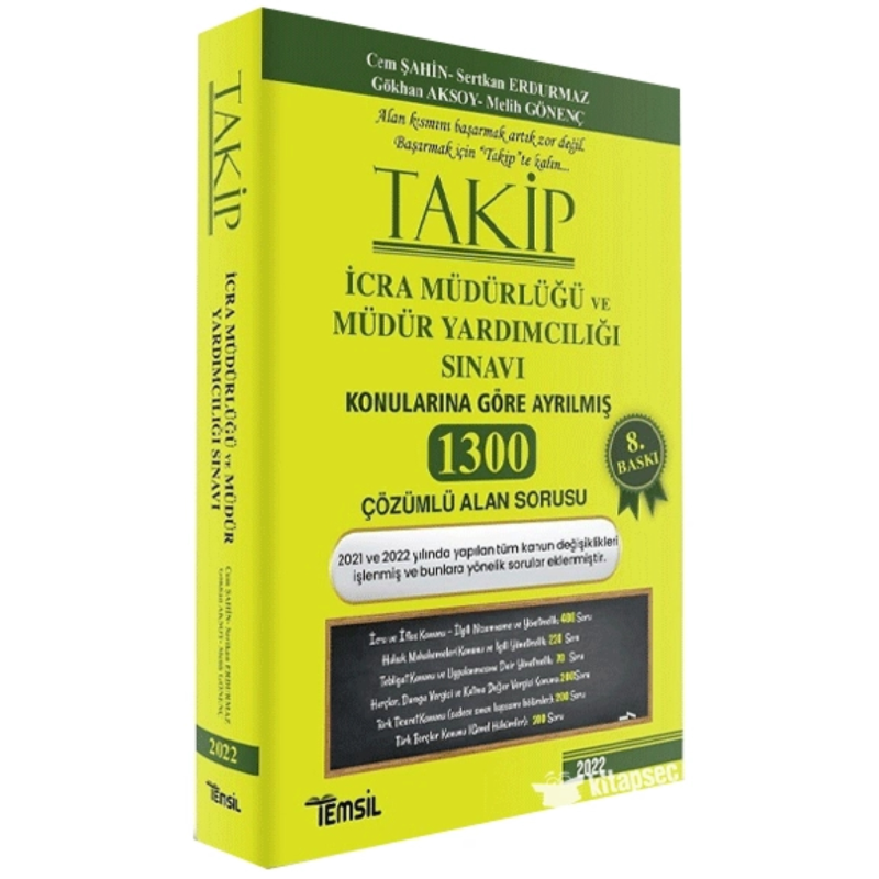 İCRA MÜDÜRLÜĞÜ VE MÜDÜR YARDIMCILIĞI SINAVI KONULARINA GÖRE AYRILMIŞ 1300 ÇÖZÜMLÜ ALAN SORUSU