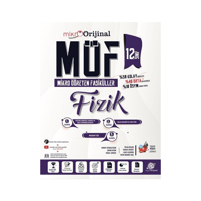 Mikro 12. Sınıf Fizik MÖF Mikro Öğreten Fasiküller Orijinal Yayınları